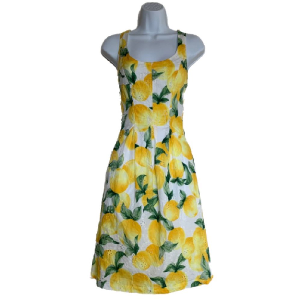 Lemon Print Dress - Anne Klein